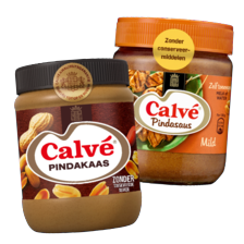 Calvé pindakaas of pindasaus mild